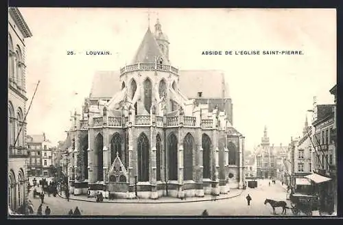 AK Louvain, Abside de l`Eglise Saint-Pierre