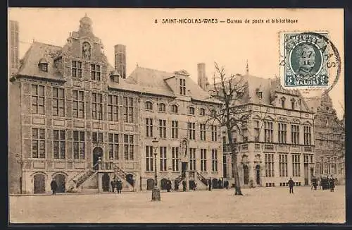 AK Saint-Nicolas-Waes, Bureau de poste et bibliothèque