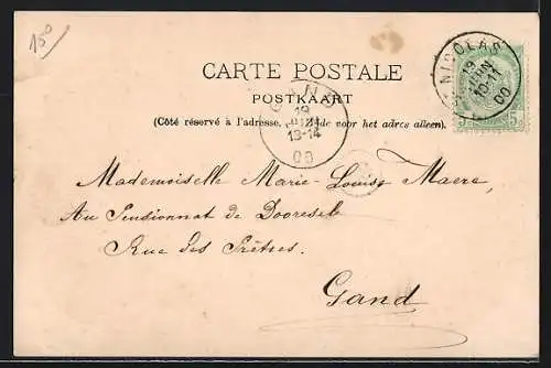 AK Saint Nicolas /Waes, Eglise Primaire ancien Hôtel de Ville et Musée