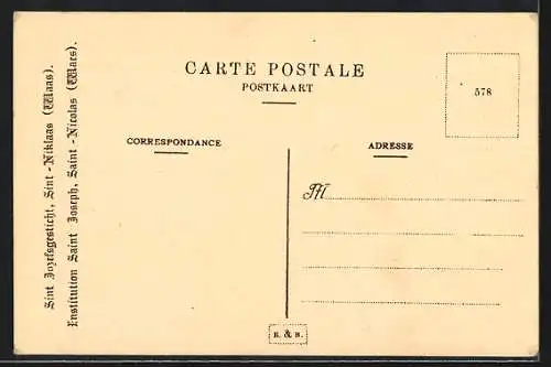 AK Saint-Nicolas /Waes, Institution Saint Joseph, Réfectoire