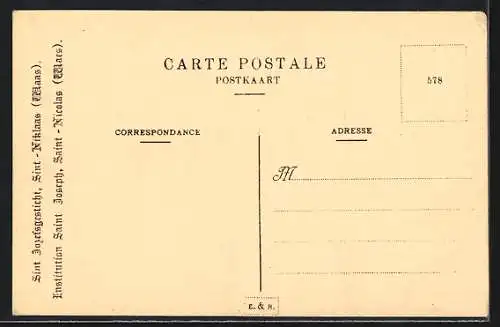 AK Saint-Nicolas /Waes, Institution Saint Joseph, Section inférieure