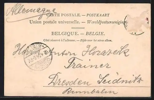 AK Anvers, Vue a vol d`oiseau, Place et rue de la Commune