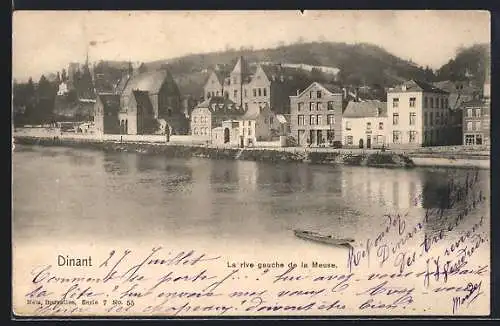 AK Dinant, La rive gauche de la Meuse