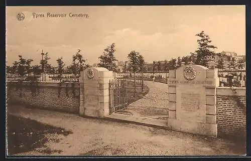 AK Ypres, Reservoir Cemetery