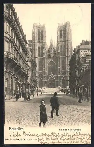 AK Bruxelles, La Rue Ste. Gudule