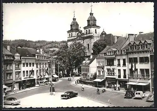 AK Malmedy, Place Albert Ier et Cathédrale