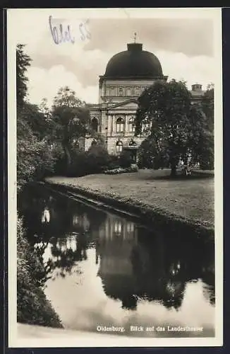AK Oldenburg / O., Blick auf das Landestheater