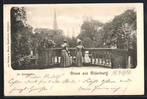 AK Oldenburg / O., Im Schlossgarten