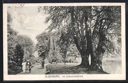 AK Oldenburg / O., Im Schlossgarten