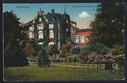 AK Oldenburg / O., Elisabeth-Anna-Palais mit Garten