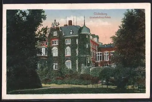AK Oldenburg / O., Elisabeth-Anna-Palais mit Garten