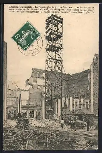 AK Nogent-sur-Seine, La Catastrophe 31 Octobre 1911, Explosion