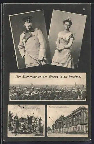 AK Herzog Johann Albrecht zu Mecklenburg, Regent von Braunschweig mit der Herzogin, Einzug in die Residenz