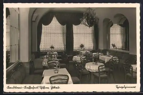 AK Zittau, Konditorei-Kaffeehaus Schiffner, Innenansicht Spiegelzimmer