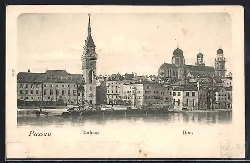 AK Passau, Rathaus und Dom