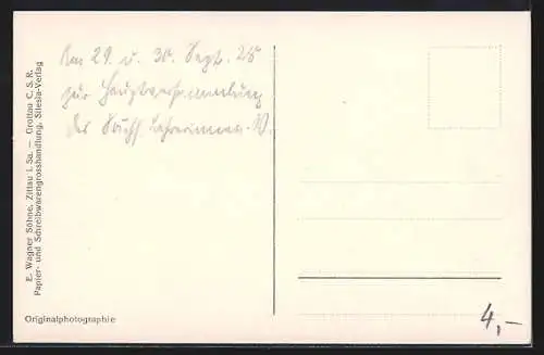 AK Zittau, Teilansicht mit Kirche