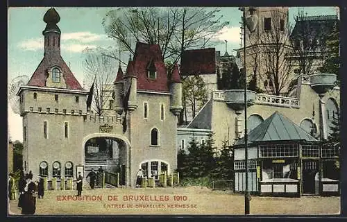 AK Bruxelles, Exposition de Bruxelles 1910, Entree de Bruxelles Kermesse