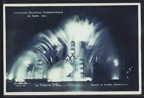 AK Paris, Exposition coloniale internationale 1931, le Theatre d`Eau