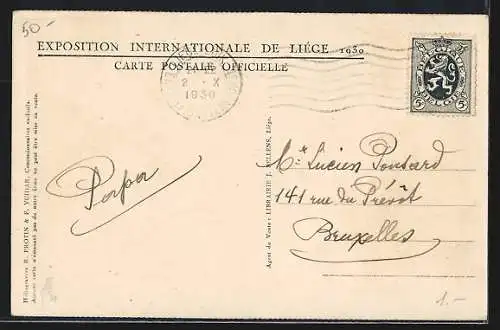 AK Liége, Exposition 1930, Palais des Beaux-Arts