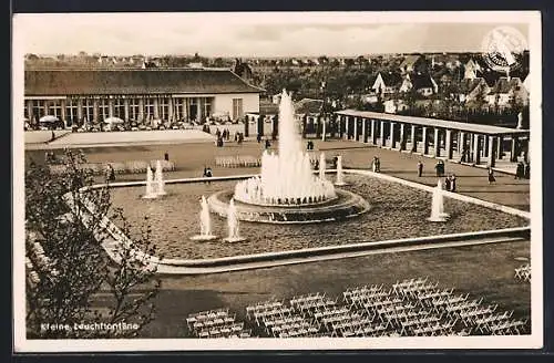 AK Düsseldorf, Grosse Reichsausstellung 1937, Schaffendes Volk, kleine Leuchtfontäne