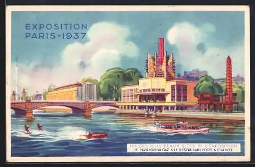 AK Paris, Exposition internationale 1937, Le Pavillon du Gaz, Le Restaurant Potel & Chabot