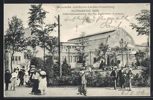 AK Nürnberg, Bayerische Jubiläums-Landes-Ausstellung 1906, Unterrichtsausstellung d. Staatsminist. d. Inneren