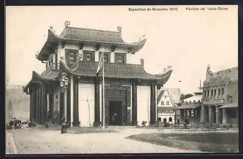 AK Exposition de Bruxelles 1910, Pavillon de l`indo-Chine