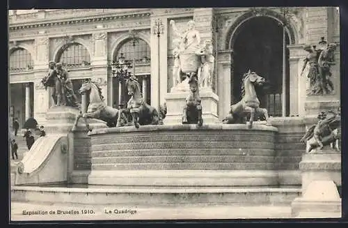 AK Bruxelles, Exposition 1910, Le Quadrige