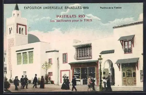 AK Bruxelles, Exposition Universelle 1910, Pavillon de la Tunisie