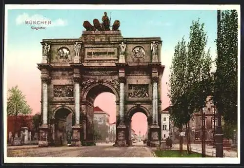 AK München, Ansicht vom Siegestor