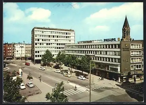 AK Essen, Kopstadtplatz mit Philips-Gebäude