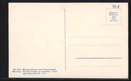 AK Kitzbühel, Ortsansicht mit dem Wilden Kaiser