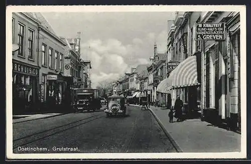 AK Doetinchem, Grutstraat mit Autos
