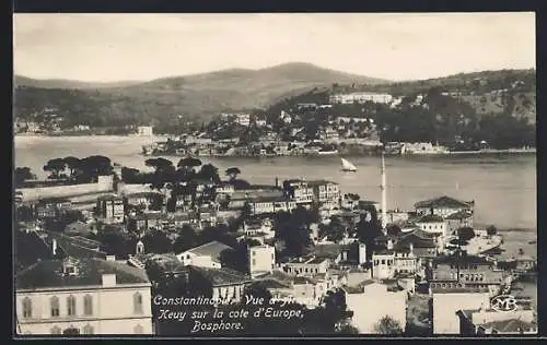 AK Constantinople, Vue d'Arnacui, Keuy sur la cote d'Europe, Bosphore