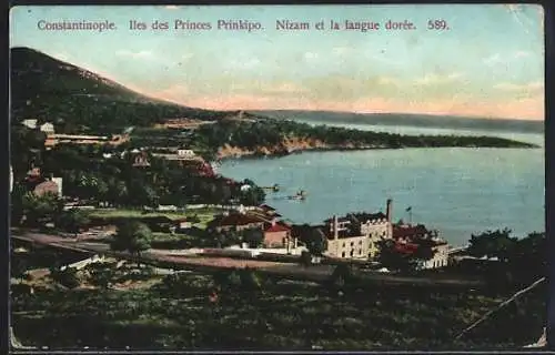 AK Constantinople, Iles des Princes Prinkipo, Nizam et la langue dorée
