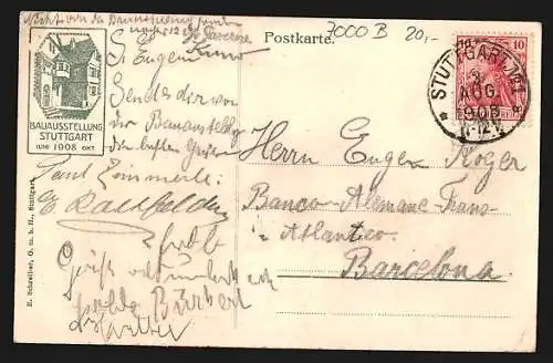 AK Stuttgart, Bauausstellung, Gasthof Weinhaus am See