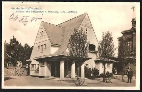 AK Stuttgart, Bauaustellung 1908, Sonderhaus Hennings
