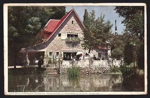 AK Stuttgart, Bauausstellung 1908, Cafe-Restaurant