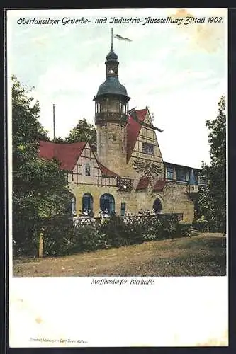 AK Zittau, Oberlausitzer Gewerbe-u. Industrie-Ausstellung 1902, Massersdorfer Bierhalle