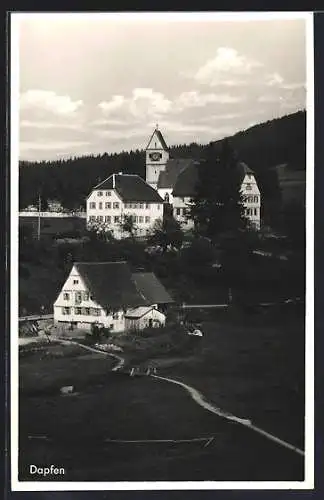 AK Dapfen, Perspektive aus der Vogelschau zur Kirche