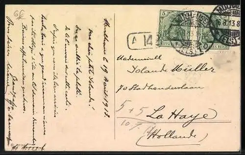 AK Zwei Terrier bellen eine Puppe an