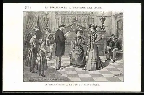 AK La Pharmacie a travers les ages, Patienten warten auf die Diagnose des Arztes, Medizin
