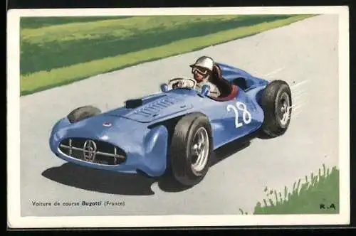 AK Voiture de course Bugatti