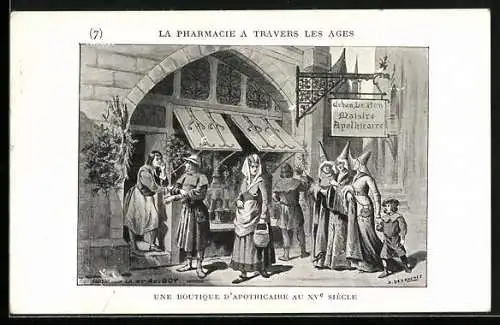 AK La Pharmacie a Travers Les Ages, Une Boutique d`Apothicaire au XV Secle, Medizin