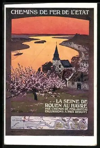 AK Havre, La Seine de Rouen, Tourismus