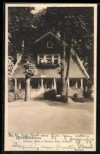 AK Stuttgart, Bauaustellung 1908, Einfamilienhaus