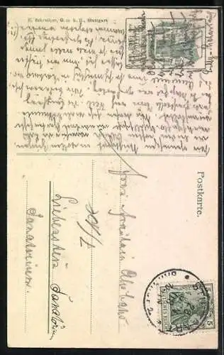 AK Stuttgart, Bauaustellung 1908, Einfamilienhaus