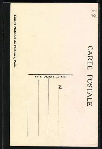 AK Nationale Woche des Kindes, Hase und eine Schildkröte