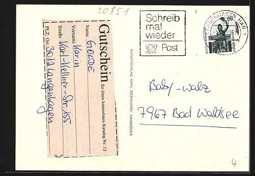 AK Langenhagen, Alters- und Pflegeheim, Hochhaus im Hohen Felde, Elisabethkirche