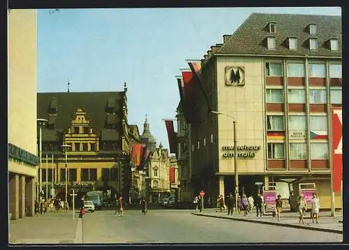 AK Leipzig, Blick in die Grimmaische Strasse